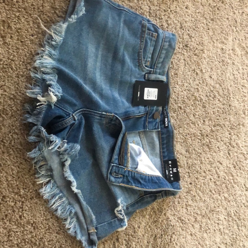 Blue Wash Denim Shorts